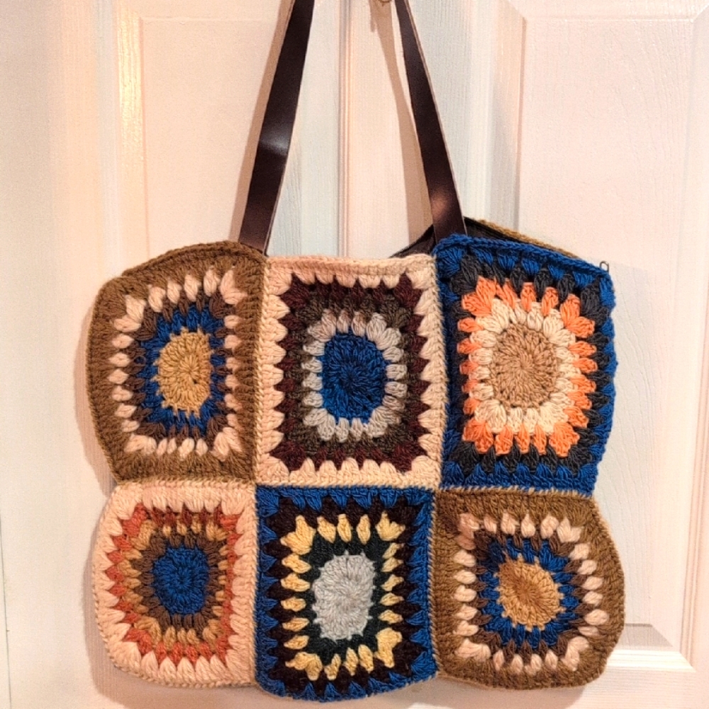 Multicolor Crochet Tote Bag